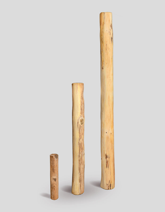 Rundholz-Stelzen, extra-gerade, geschält und geglättet aus Robinienholz
