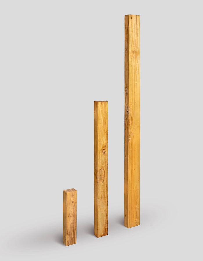 Rechteck-Stelzen sägerau aus Robinienholz