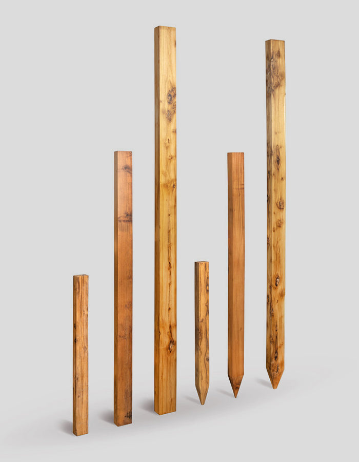 Rechteckpfosten (besäumt) geschliffen, oben gerade aus Robinienholz