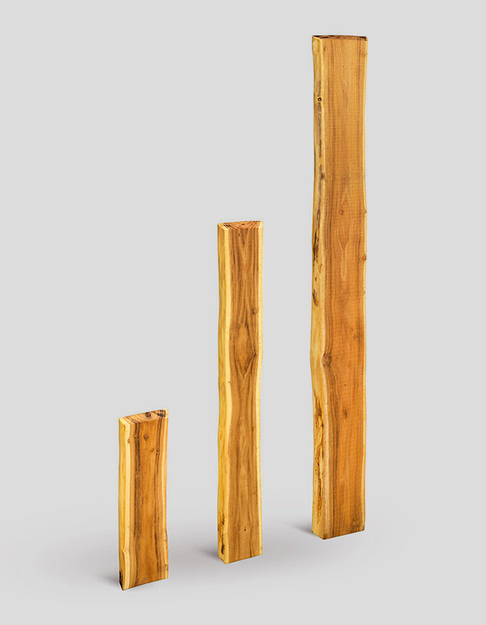 Zaunbretter Baumkante (unbesäumt), rau, Enden angeschrägt aus Robinienholz