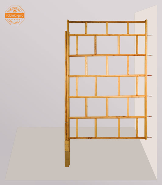 robinia-pro ANSCHLAGSTAB an Wand für Gartenzaun aus Holz "Gitter classic"