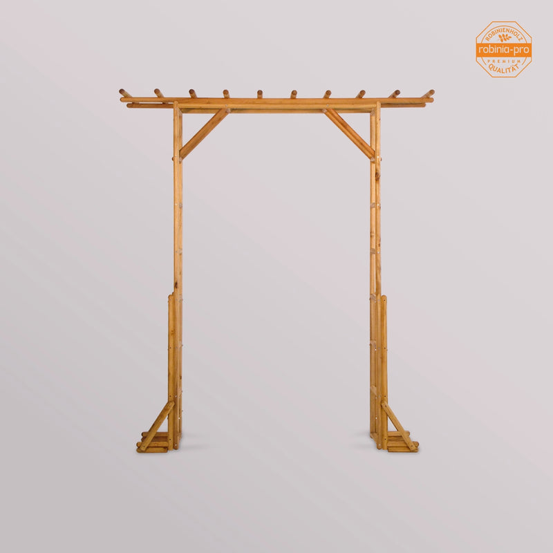 robinia-pro ROSENBOGEN aus Holz, auf Boden