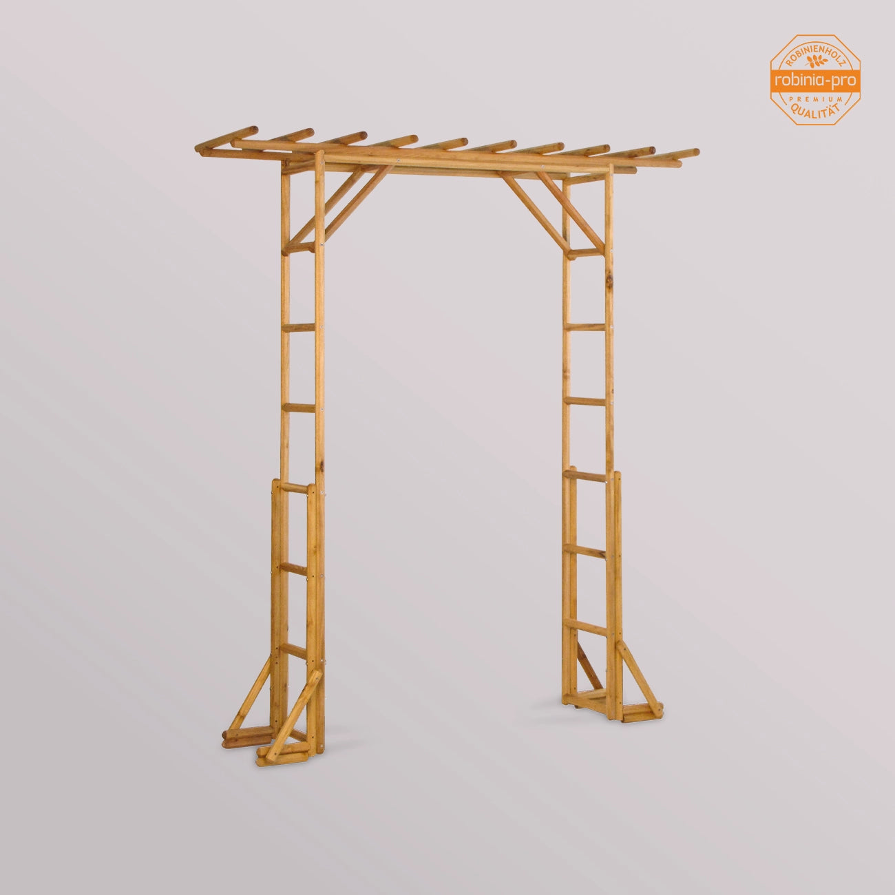 robinia-pro ROSENBOGEN aus Holz, auf Boden