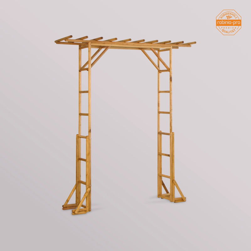 robinia-pro ROSENBOGEN aus Holz, auf Boden