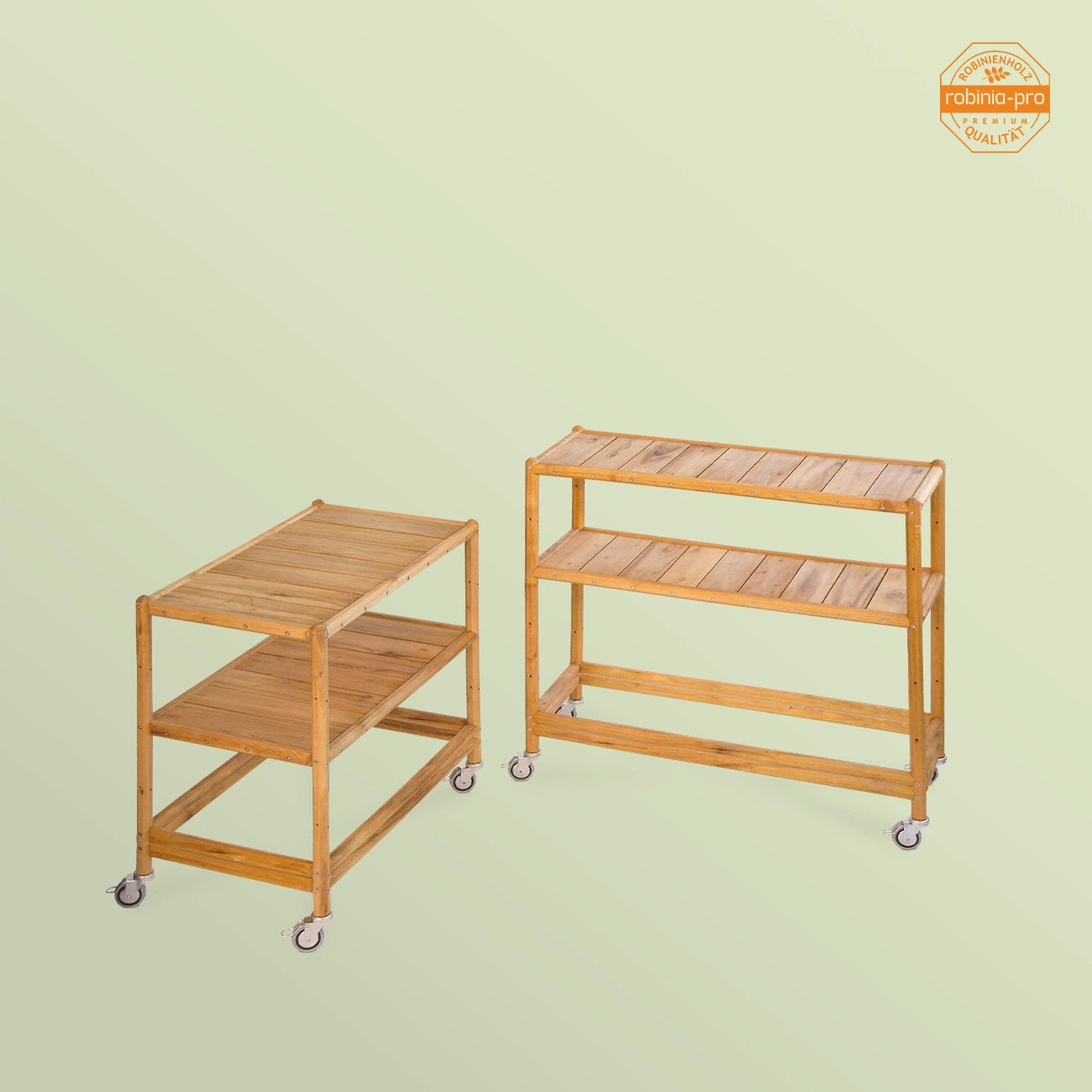 robinia-pro BLUMENTISCH auf Rollen – robinia24