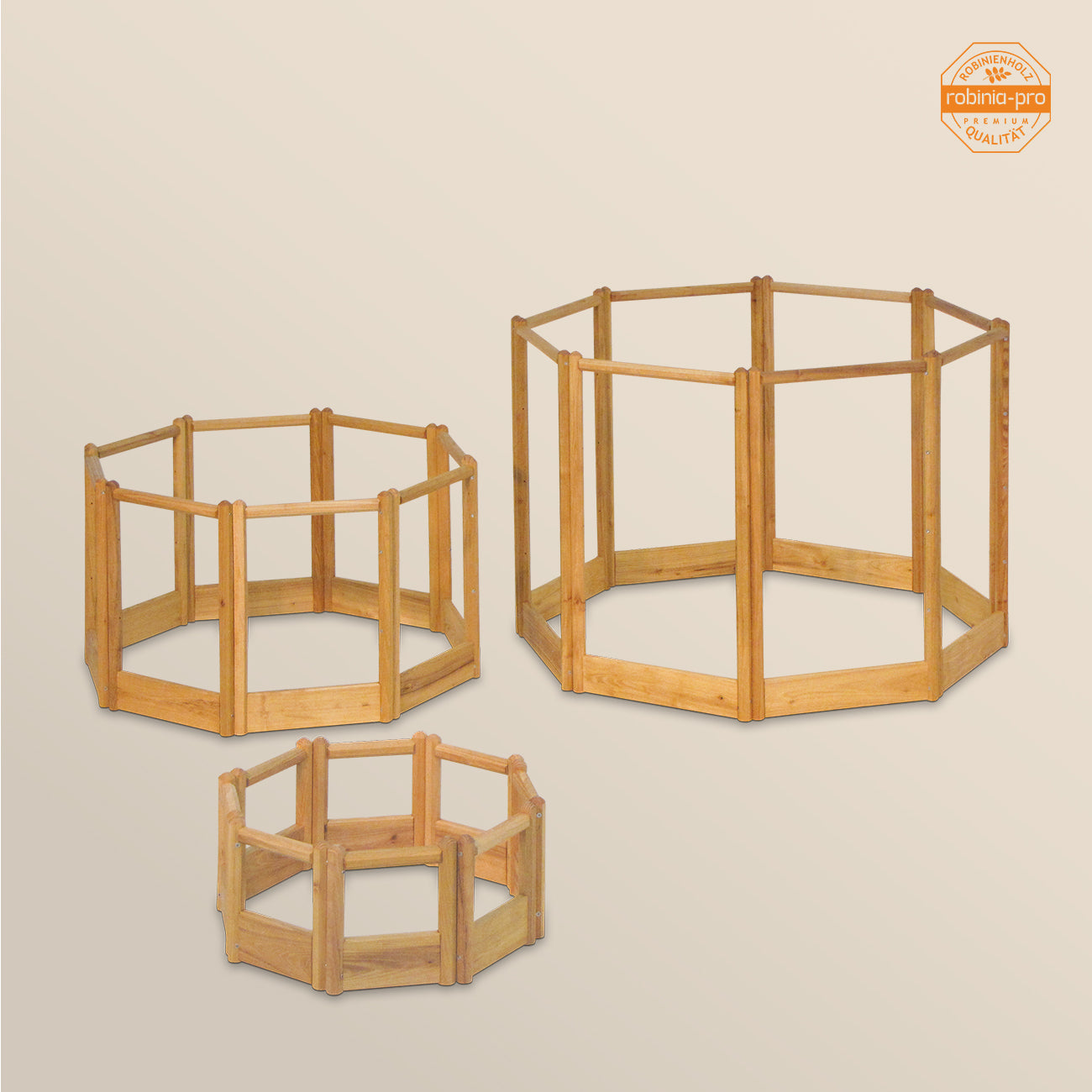 robinia-pro PFLANZENSTÜTZE mit EINFASSUNG, Achteck