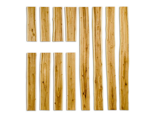 Fassaden-Holzlamellen Baumkante (unbesäumt) rau