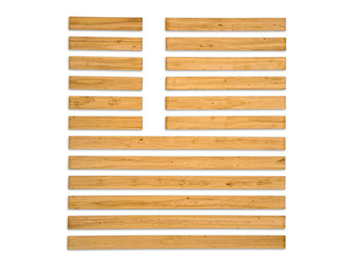 Fassaden-Holzlamellen Glattkante (beidseitig besäumt) geschliffen