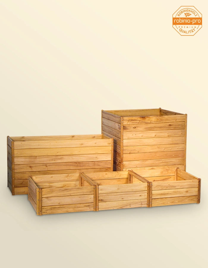 Hochbeete Holz, auch mit Rankgitter und Sichtschutz