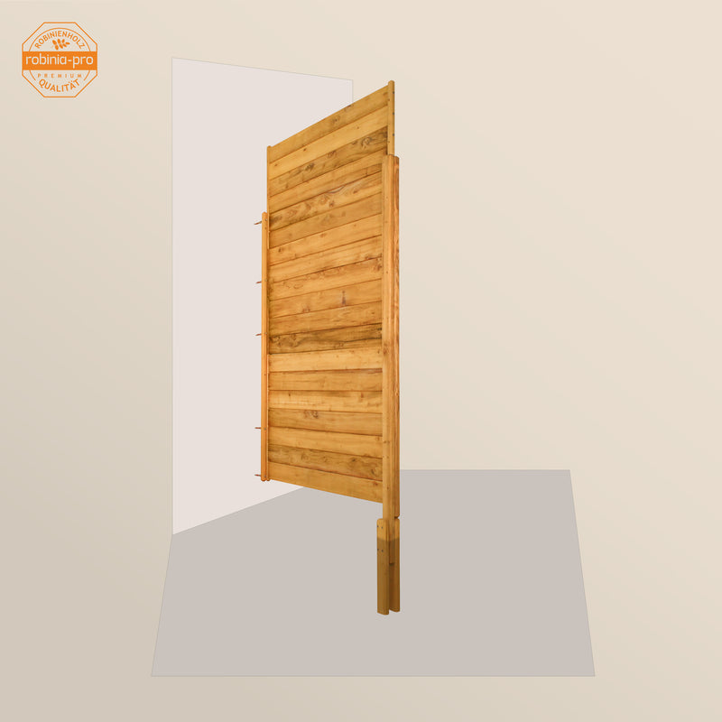 robinia-pro Sichtschutzzaun aus Holz, Zaunfeld