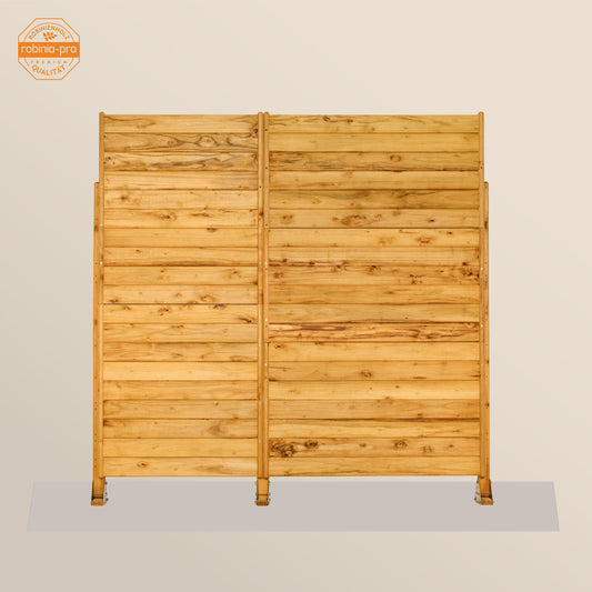 robinia-pro Sichtschutz Balkon und Terrasse aus Holz "classic", Paneel