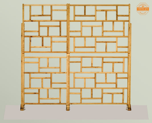 robinia-pro Sichtschutz Balkon und Terrasse aus Holz "japanese", Paneel