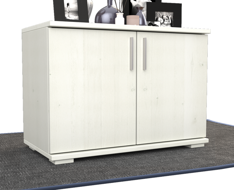 Nobis Kommode Bio Kiefer Massivholz 2-türig | 57cm hoch | Handgefertigt