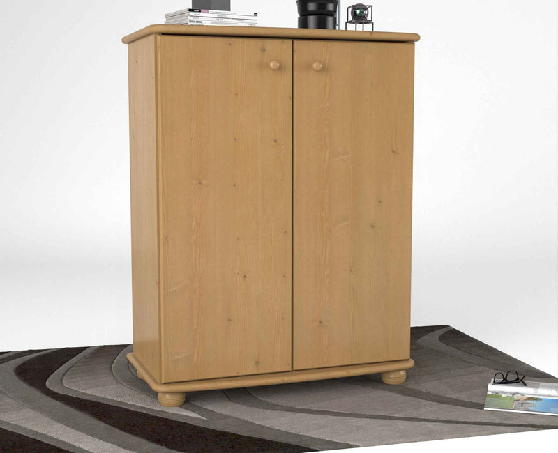Anika Kommode Sideboard Bio Kiefer | 2-türig mit Kleiderstange | Nachhaltige Möbel