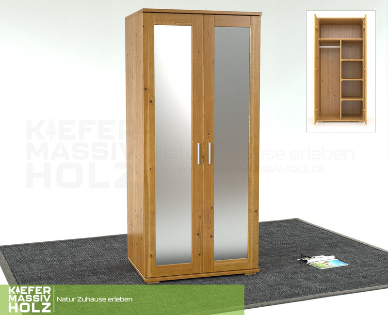 Nobis Spiegeltürenschrank Bio Kiefer – Funktionalität trifft auf zeitloses Design