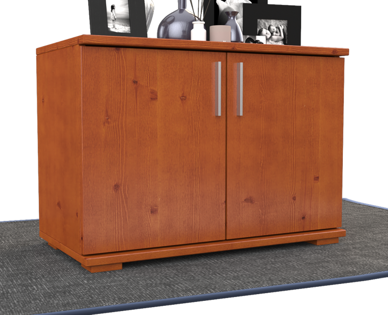 Nobis Kommode Bio Kiefer Massivholz 2-türig | 57cm hoch | Handgefertigt
