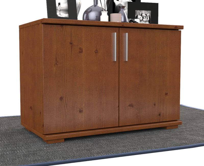 Nobis Kommode Bio Kiefer Massivholz 2-türig | 57cm hoch | Handgefertigt