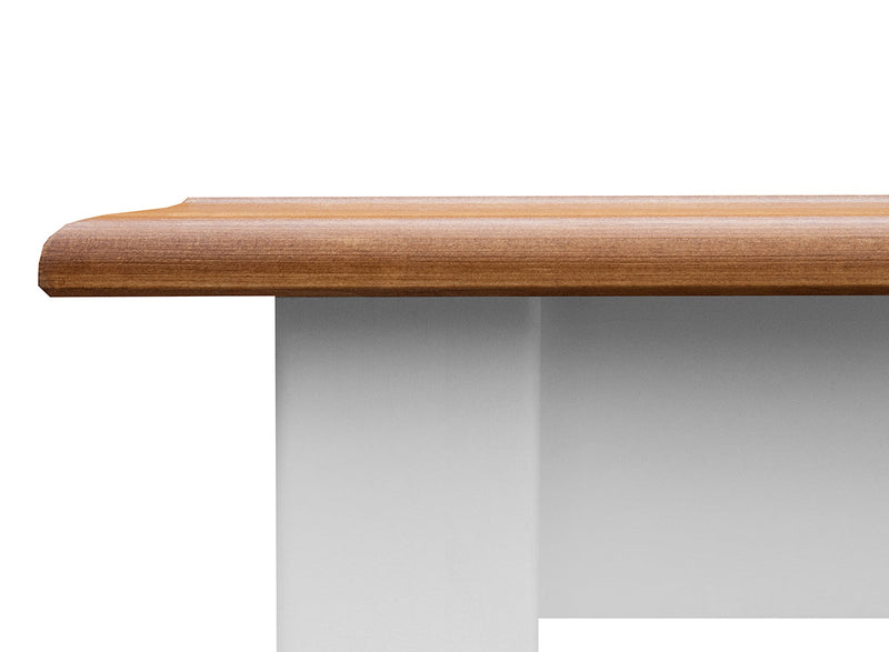 Ausziehbarer Esstisch aus Holz, Bologna Elegante, 150/197 cm – Weiß & Eiche