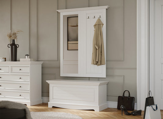 Garderobe mit Spiegel, Model Bologna Elegante – Ihr stilvoller Einstieg in ein organisiertes Zuhause