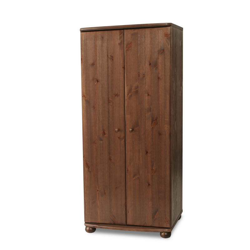 Claudia Kleiderschrank Bio Kiefer | Garderobenschrank 45 cm / 62 cm Tiefe aus 100% massivem Holz