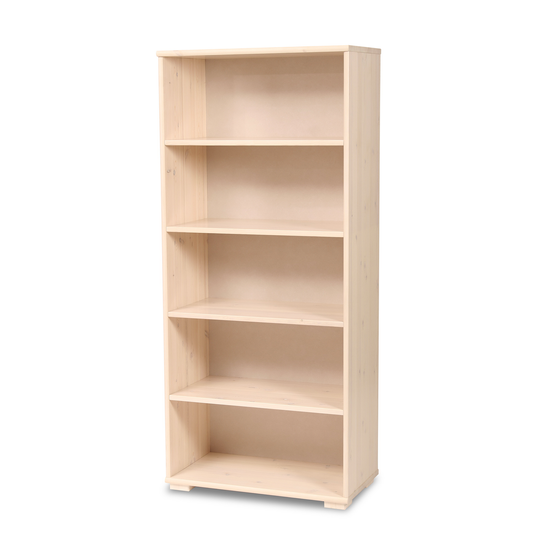 Vanessa Büroschrank aus Bio Kiefer Massivholz | Dielenschrank mit 5-Regalfächern