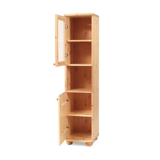 Claudia Buffetschrank Vitrine | 2-Türig | 100% Bio Kiefer Massivholz