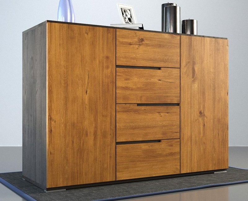 ARDEA Massivholz Schubladen Kommode aus Birke