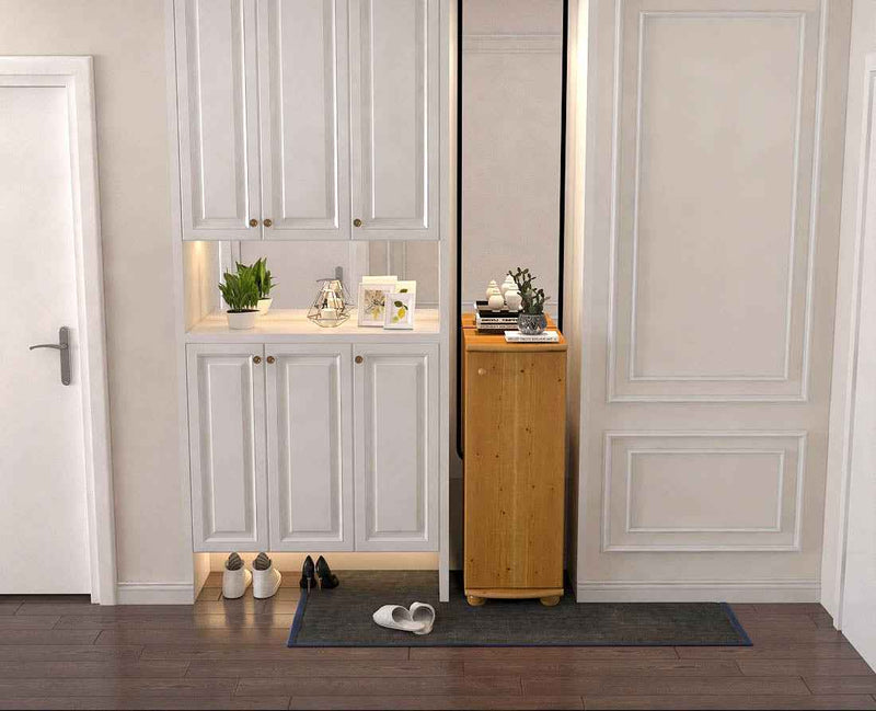 Anika Kiefer Massivholz Kommode mit 1 Tür und 3 Regalfächern aus 100% Bio Kiefer